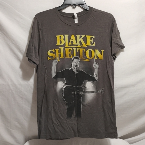 Bella Canvas Tops - Blake Shelton Double Sided Gold Concert Band Tee Sz.M Worn 1X Unisex